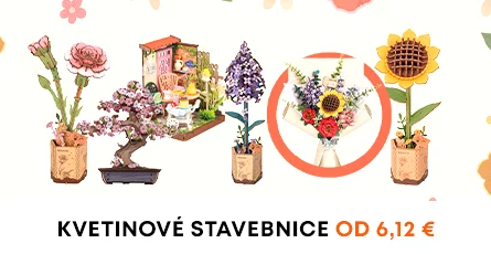 Drevené stavebnice kvetín 