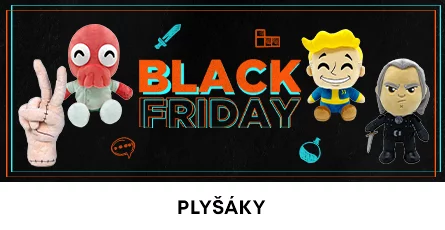 Black Friday výpedaj krásnych plyšákov Fallout, Zaklínača, Wednesday a plyšoví Pokémoni