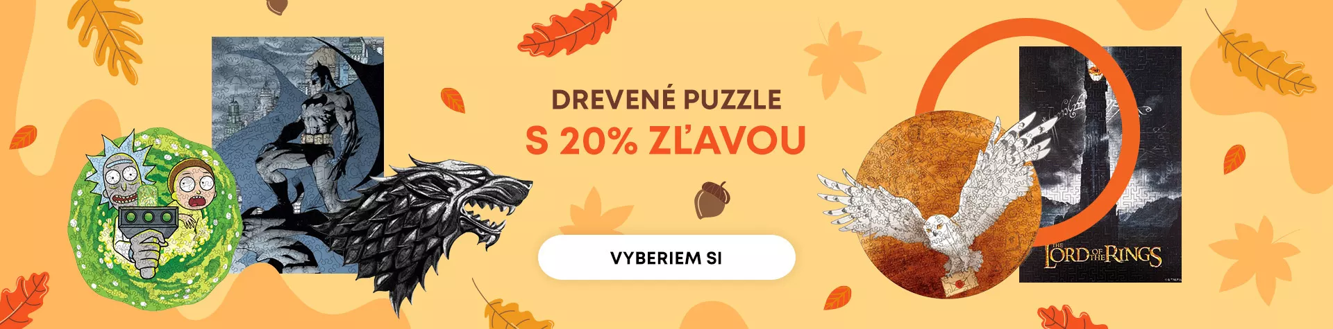 Dřevěné puzzle sleva (celý říjen)
