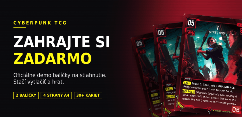 Zahrajte si Cyberpunk TCG zadarmo: oficiálne demo balíčky na stiahnutie