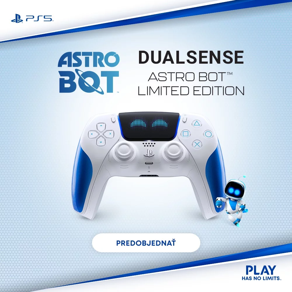 AstroBot, DualSense, JoyfulEdition, PlayStation5, PS5, AstroBotGame, AstroBotPS5, AstroBotFans, PlayStationController, LimitedEdition, HernyOvladač, GamingGear, XzoneSK, Predobjednavka, HernySetup, SlovakGamers, GameCollecting, AstroBotLove