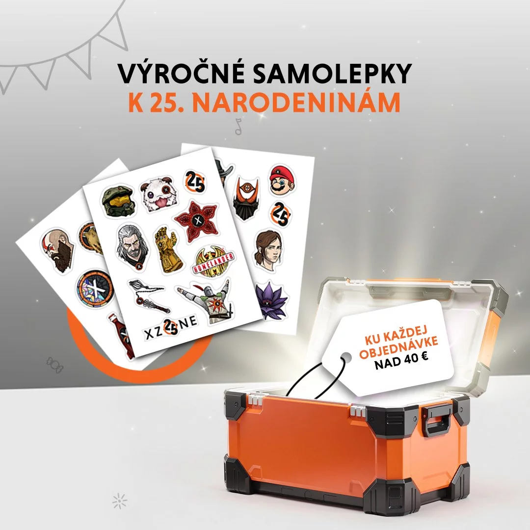 XzoneSK, DarčekKObjednávke, Samolepky, GamingMerch, GeekMerch, HernéDarčeky, ZberateľskéPredmety, PreHráčov, GeekLifestyle, NarodeninyXzone, XzoneKlub, hryafilmy, xzonenarodky