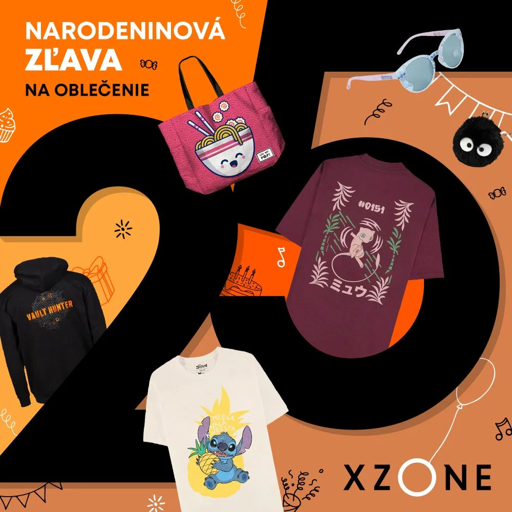 xzone, narodeninovezlavy, letnyvypredaj, geekfashion, merch, hernymerch, zlavy, popkultura, akcia, , XzoneNarodky