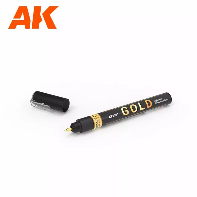 Barvící fix AK - Chrome metallic liquid marker (stříbrná) dupl