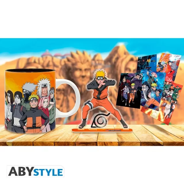 Dárkový set Naruto - Shippuden (hrnek, akrylová figurka, pohlednice)