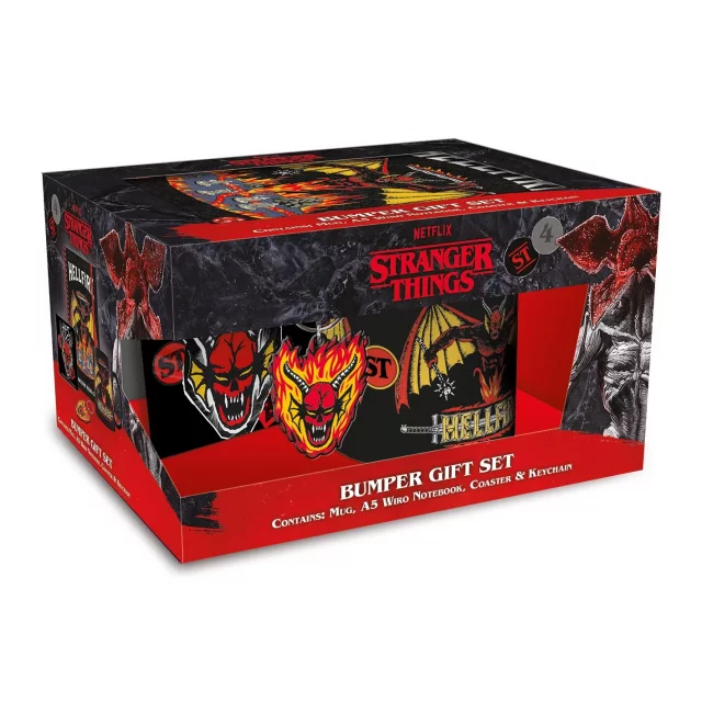 Dárkový set Stranger Things - Netflix & Chill Gift Box (figurka, láhev, deka, samolepky) dupl