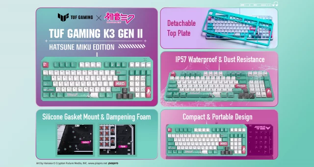 Herní klávesnice ASUS TUF Gaming K3 GEN II - CZ/SK dupl
