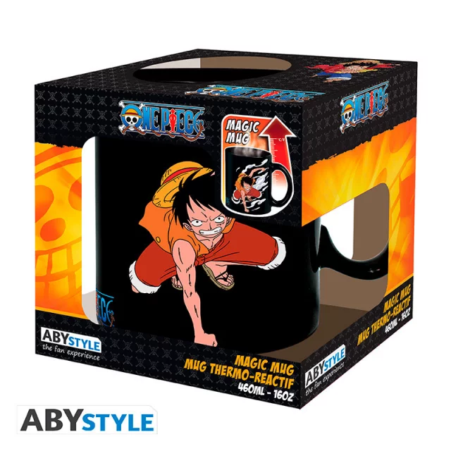 Hrnek One PIece - Luffy & Ace (měnící se) - Meniaci sa hrnček
