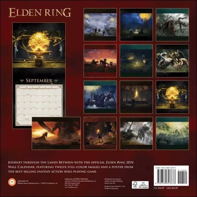 Kalendár Elden Ring Wall Calendar 2024 Xzone.sk