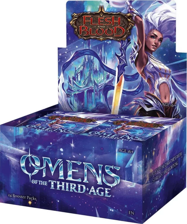 Karetní hra Flesh and Blood TCG: Omens of the Third Age - Booster Box (24 boosterů) - Zberateľská kartová hra TCG