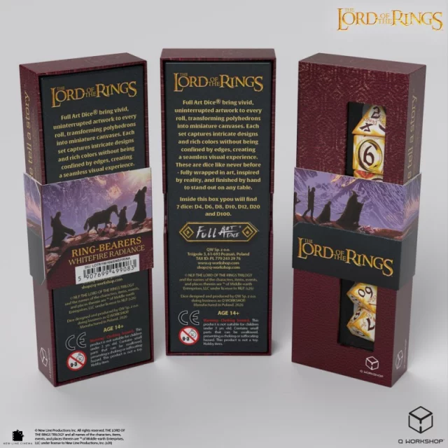 Kostky Lord of the Rings - Whitefire Radiance (7 ks) - Q-Workshop