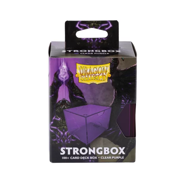 Krabička na karty Dragon Shield - Clear Purple (Strongbox 100+) - Obaly