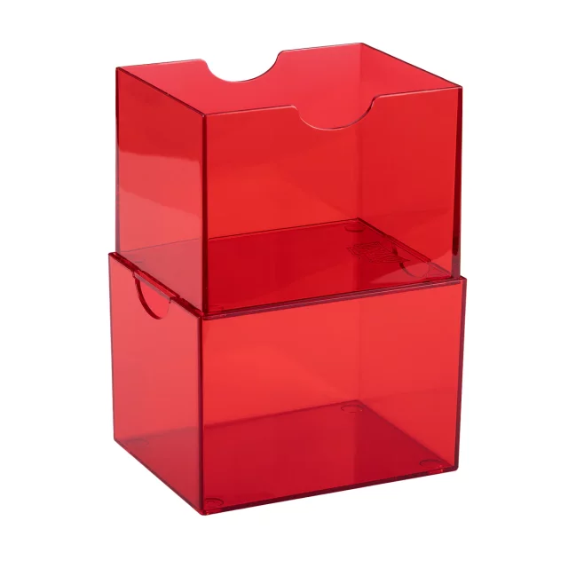Krabička na karty Dragon Shield - Clear Red (Strongbox 100+) - Krabičky na karty