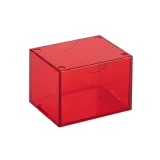 Krabička na karty Dragon Shield - Clear Red (Strongbox 100+) - Zberateľská kartová hra TCG