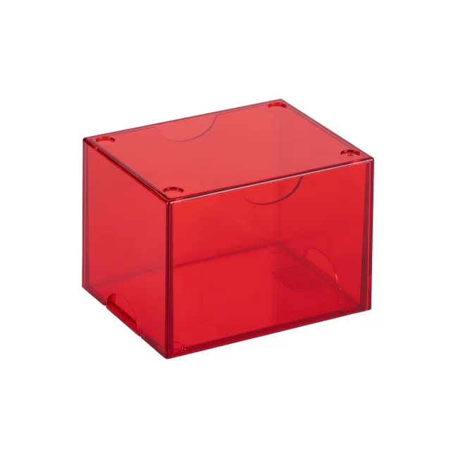 Krabička na karty Dragon Shield - Clear Red (Strongbox 100+) - Zberateľská kartová hra TCG