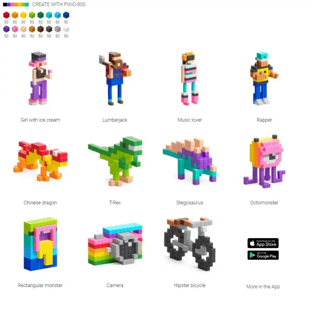 Magnetická stavebnice PIXIO 800 (Design Series)