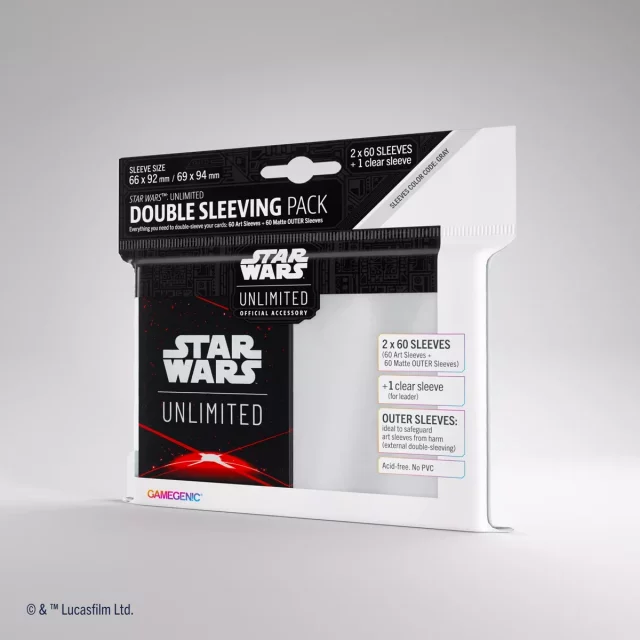 Ochranné obaly na karty Gamegenic - Star Wars: Unlimited Art Double Sleeving Pack Space Red (61 ks)