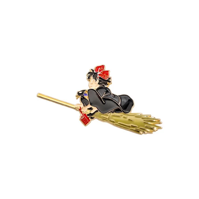 Odznak Ghibli - Kiki on broom (Kiki's Delivery Service) dupl