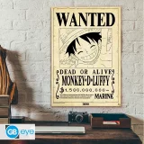 Plakát One Piece - Wanted Luffy dupl