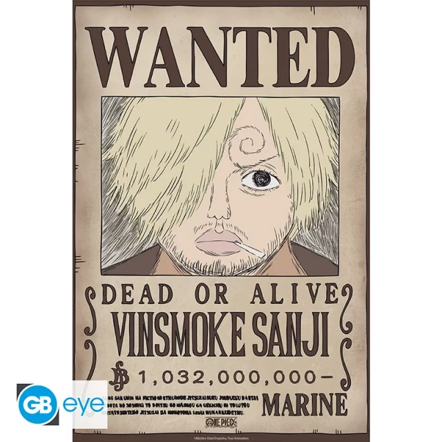 Plakát One Piece - Wanted Jinbe Wano dupl