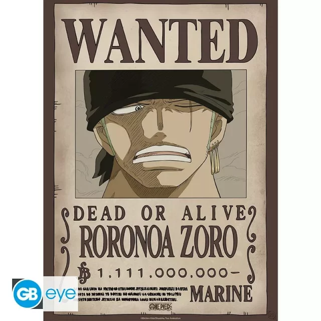 Plakát One Piece - Wanted Luffy dupl