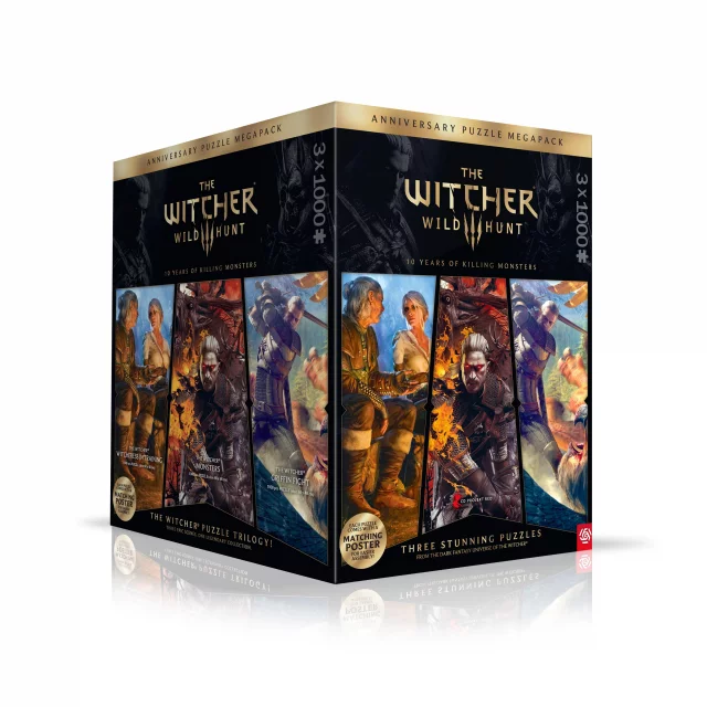 Puzzle Zaklínač - The Witcher 3: Wild Hunt 10th Anniversary Puzzle Collection dupl