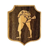 Replika Kingdom Come: Deliverance II - Dřevěný štít na stěnu (malý) dupl