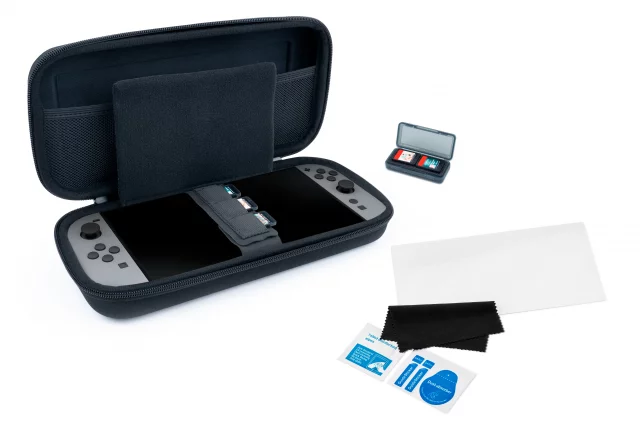 Sada příslušenství  pro Nintendo Switch - Switchpack 5 (cestovní pouzdro , mezidno pro Switch Lite, 2 tvrzená skla) dupl