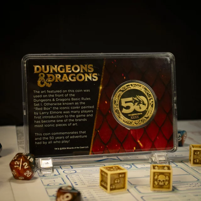 Sběratelská mince Dungeons & Dragons - 50th Anniversary Limited Edition dupl