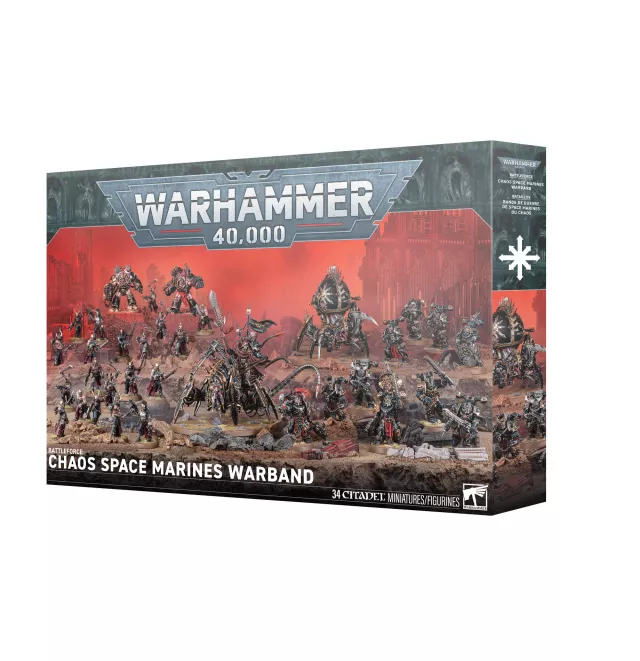 W-AOS: Battleforce: Chaos Space Marines Warband (34 figúrok) - Stolová hra