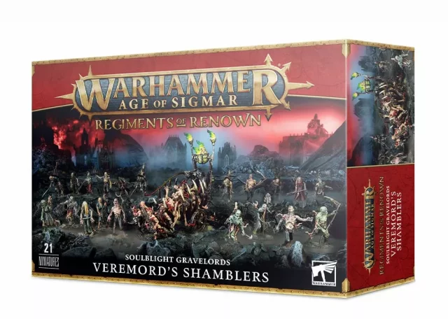 W-AOS: Regiments of Renown: Soulblight Gravelords - Veremord’s Shamblers (21 figúrok)