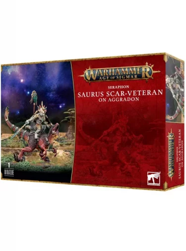 W-AOS: Seraphon - Saurus Scar-Veteran on Aggradon (1 figúrka)