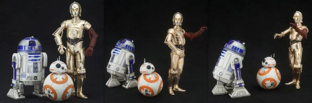 Figúrky Star Wars - R2-D2 + C-3PO + BB-8 ArtFX