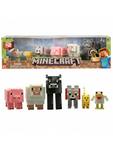 figurky Minecraft Core Animal Pack - 6 zvířátek