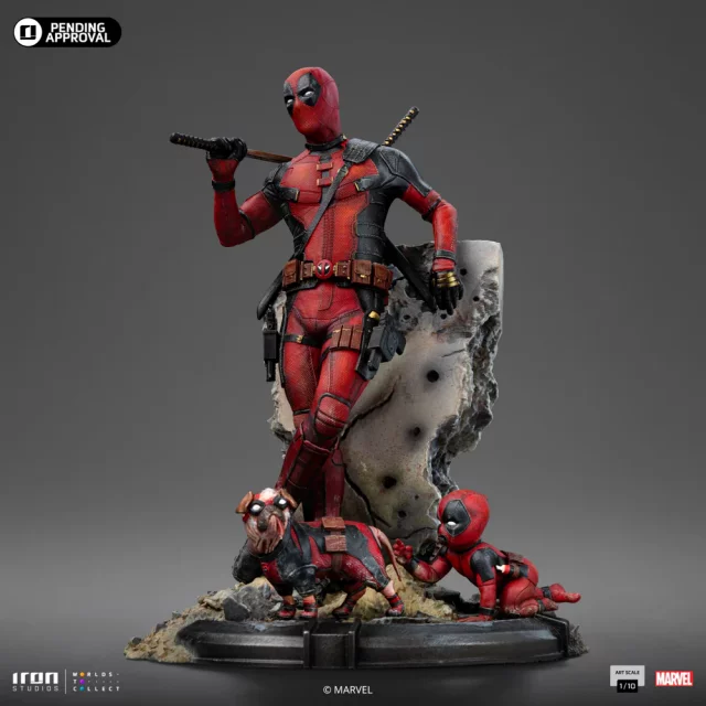 Soška Marvel - Deadpool (Iron Studios)