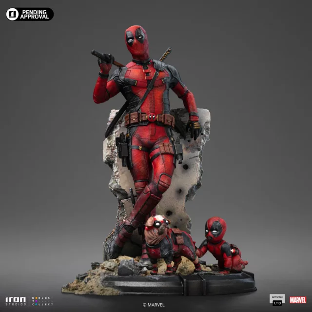 Soška Marvel - Deadpool (Iron Studios)