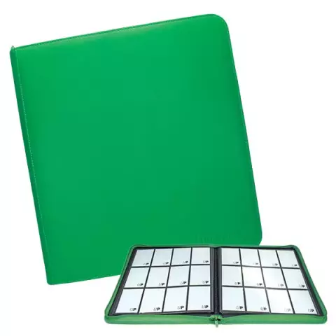 Album na karty Ultra PRO - 12-Pocket Zippered PRO-Binder - Green (480 kariet)
