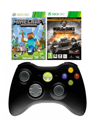 Xbox 360 Starter Pack (Minecraft, World of Tanks, ovládač) (X360)