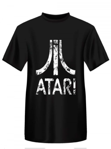 Tričko Atari - Distressed Logo, čierne