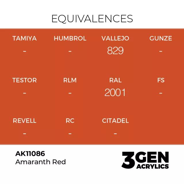 Základná farba AK 3Gen (Amaranth Red - Acrylic) - amarantová červená - AK-Interactive
