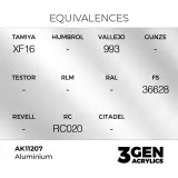 Základná farba AK 3Gen (Aluminium - Metallic) - farba hliníka - AK-Interactive