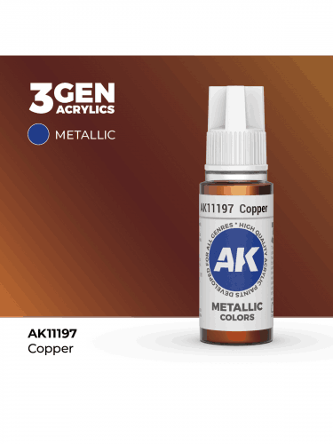 Základná farba AK 3Gen (Copper - Metallic) - farba medi