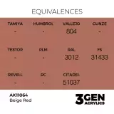 Základná farba AK 3Gen (Beige Red - Acrylic) - béžovo červená - AK-Interactive