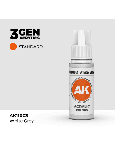 Základná farba AK 3Gen (White Grey - Acrylic) - bielo-sivá