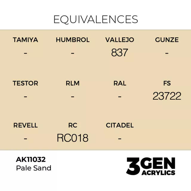 Základná farba AK 3Gen (Pale Sand - Acrylic) - bledo piesková - AK-Interactive