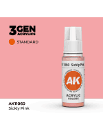 Základná farba AK 3Gen (Sickly Pink - Acrylic) - bledoružová