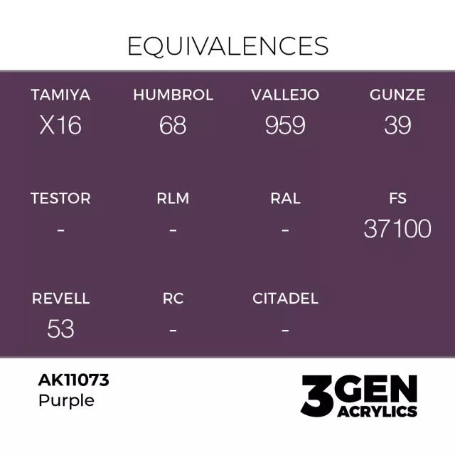 Základná farba AK 3Gen (Purple - Acrylic) - fialová - AK-Interactive