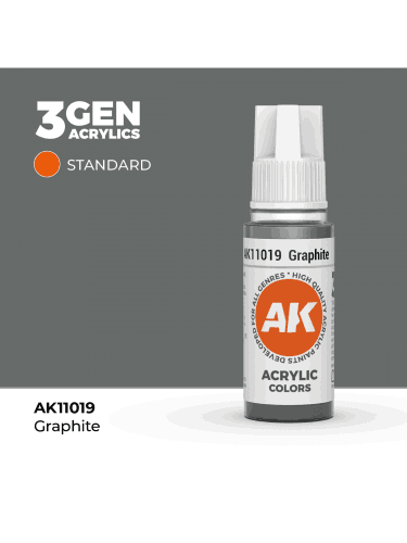 Základná farba AK 3Gen (Graphite - Acrylic) - grafitová