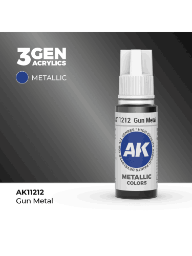 Základná farba AK 3Gen (Gun Metal - Metallic) - kovovo šedá
