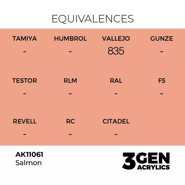 Základná farba AK 3Gen (Salmon - Acrylic) - lososová - AK-Interactive